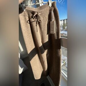 NWT Camel 100% Wool Wide Leg Pants M Thick Heavyweight Winter Trousers
